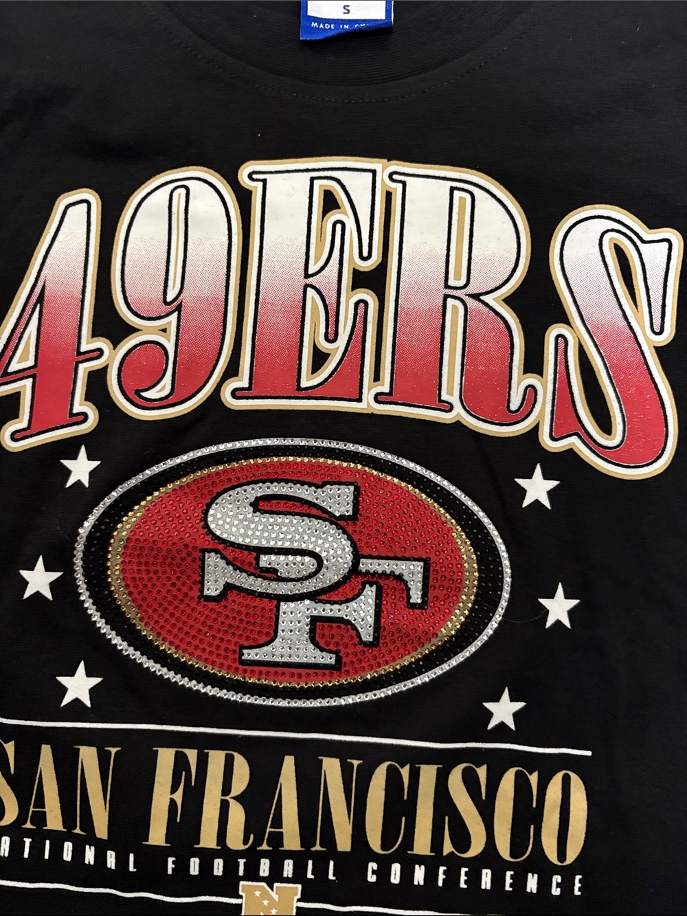 NFL San Francisco 49ers women’s size small Black Graphic Tee - Picture 3 of 3